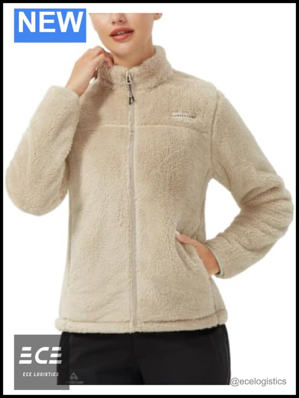 Women's Fuzzy Fleece Jacket Lightweight Full Zip Warm Soft Coat